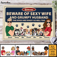 Personalized Beware Of Dog Mom Doormat 25349 thumb 1