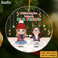 Personalized Gift For Old Friends It Takes A Long Time Circle Ornament 28618 thumb 1