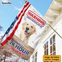Personalized Gift For Dog Lovers 4th Of July Decoration Area Patrolled By Photo Flag 26536 thumb 1