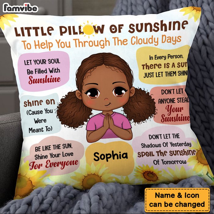 Personalized Gift For Granddaughter Positive Inspirational Encouragement Sunshine Pillow 26526 1