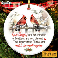 Personalized Memorial Christmas Gift Goodbye Are Not Forever Circle Ornament 28729 thumb 1