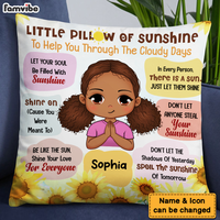 Personalized Gift For Granddaughter Positive Inspirational Encouragement Sunshine Pillow 26526 thumb 1