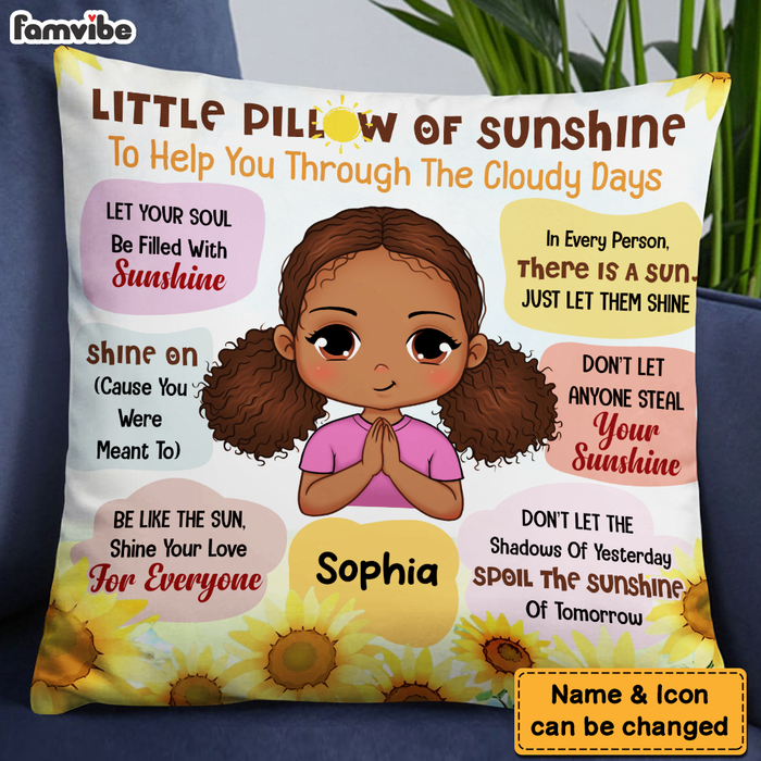 Personalized Gift For Granddaughter Positive Inspirational Encouragement Sunshine Pillow 26526 1