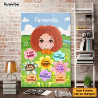 Personalized Gift For Granddaughter 'I Am Kind' Flower Canvas 28196 thumb 1