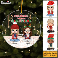 Personalized Gift For Old Friends It Takes A Long Time Circle Ornament 28618 thumb 1