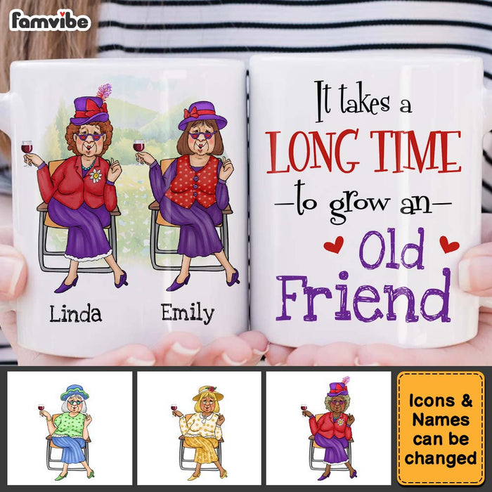 Personalized Gift For Friends It Takes A Long Time To Grow An Old Friend Mug 26424 1