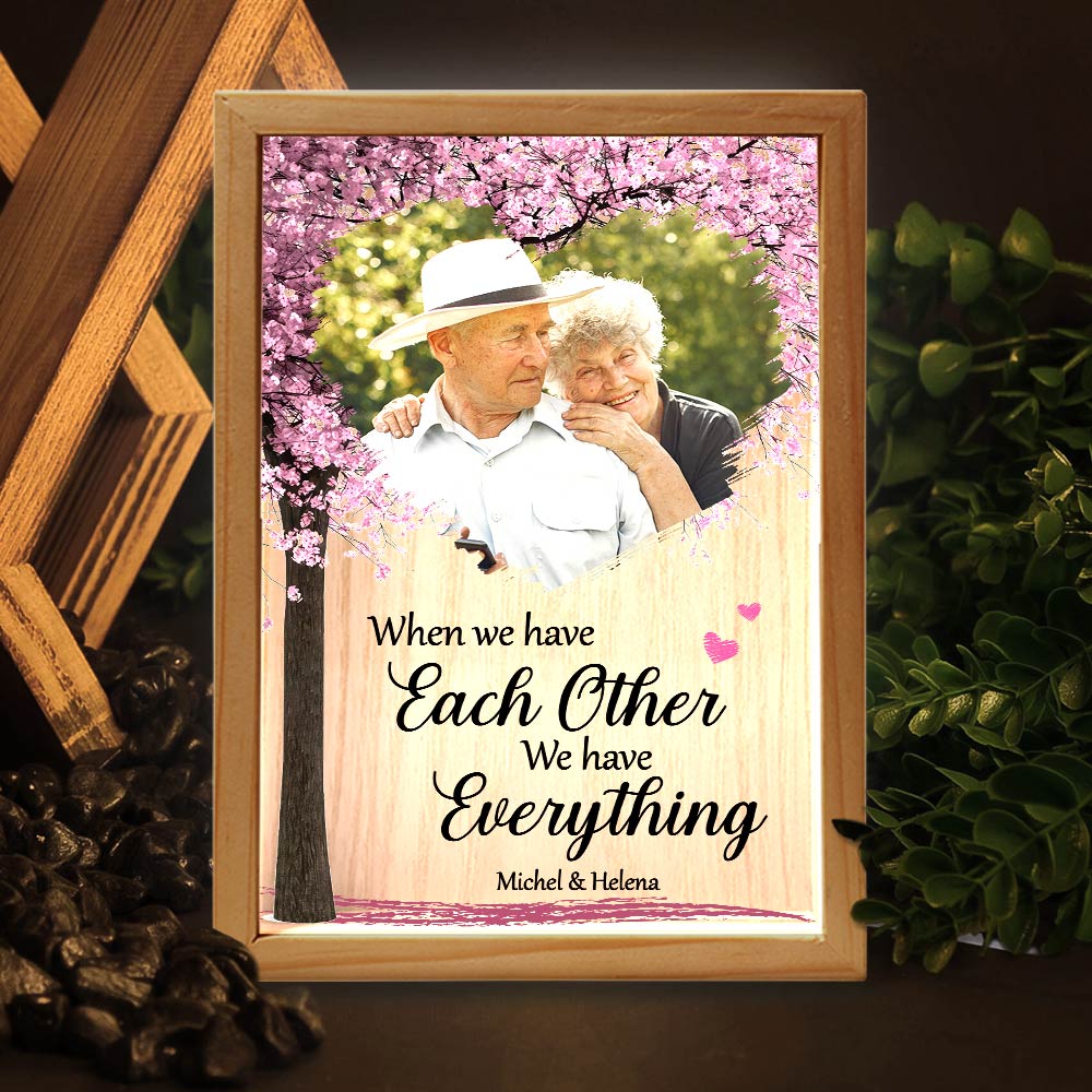 Personalized Couple Gift  We Have Each Other Picture Frame Light Box 31381