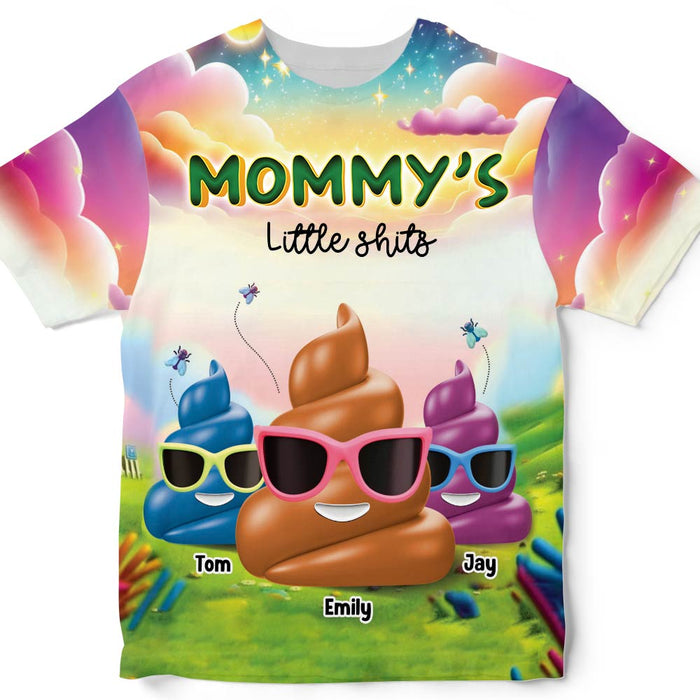 Personalized Gift For Mom Funny Little Sh*t All-over Print T Shirt 32676 1