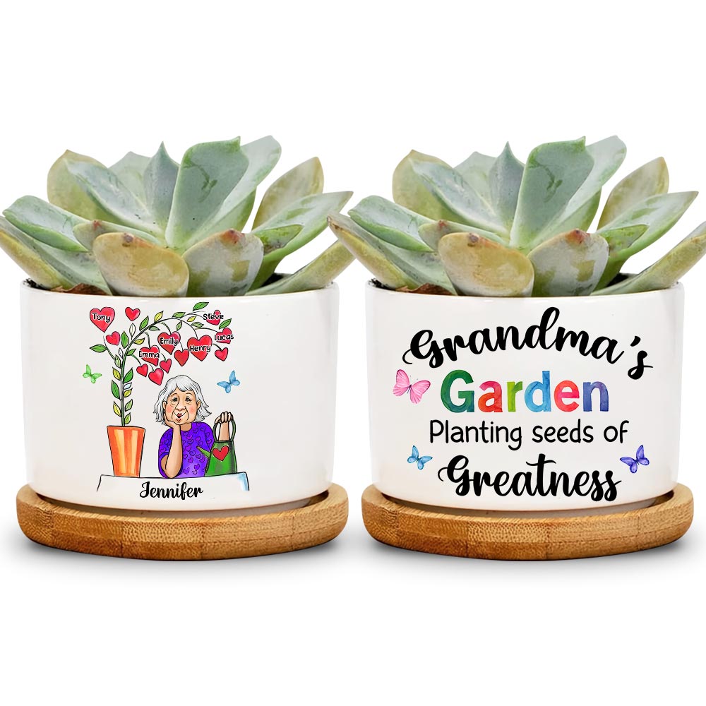 Personalized Gift For Grandma's Garden Plant Pot 27962