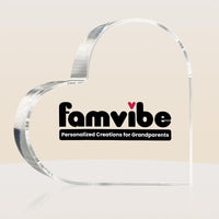 Personalized Famvibe Heart Shape Acrylic Plaque 25962 thumb 1