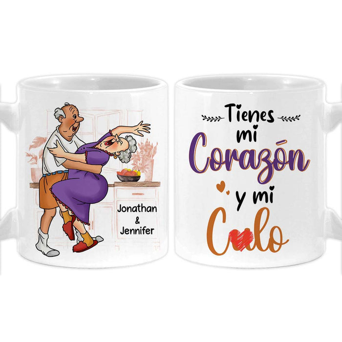 Personalized Couple Spanish Tienes Mi Corazón Mug 31077 1