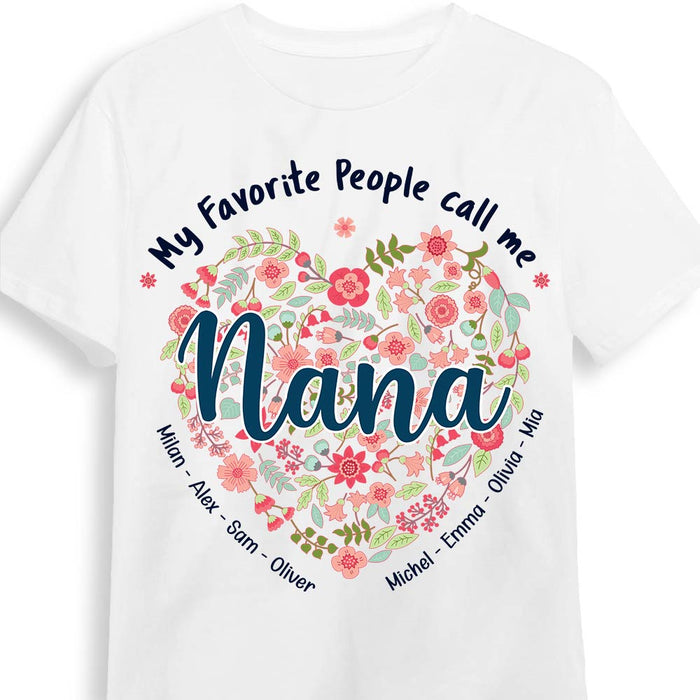 Personalized Gift For Grandma Floral Heart Shirt - Hoodie - Sweatshirt 31755 1