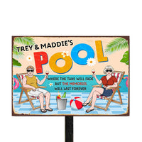 Personalized Gift For Couple Where The Tans Will Fade Metal Sign 26071 thumb 1