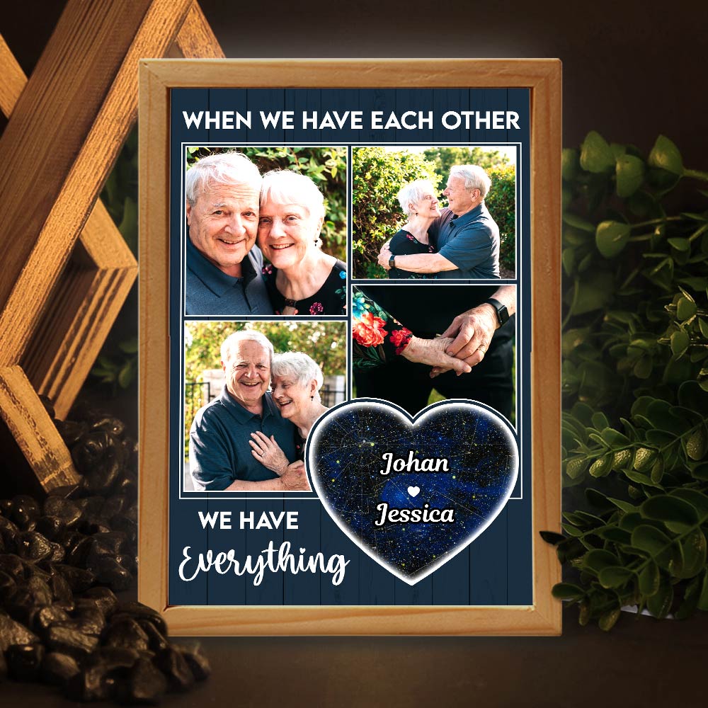 Personalized Couple Gift  We Have Each Other Picture Frame Light Box 31366