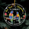Personalized Gift For Family Our First Christmas Birds Circle Ornament 29084 1