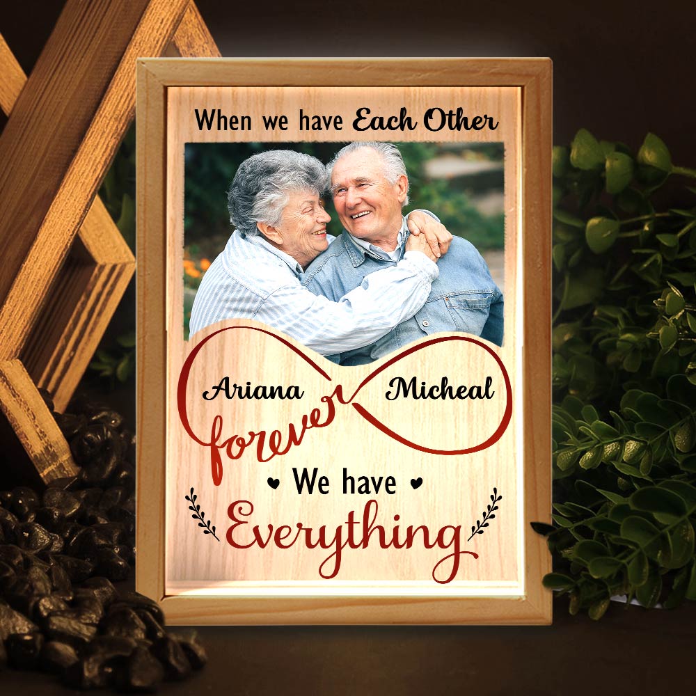 Personalized Couple Gift  We Have Each Other Picture Frame Light Box 31365