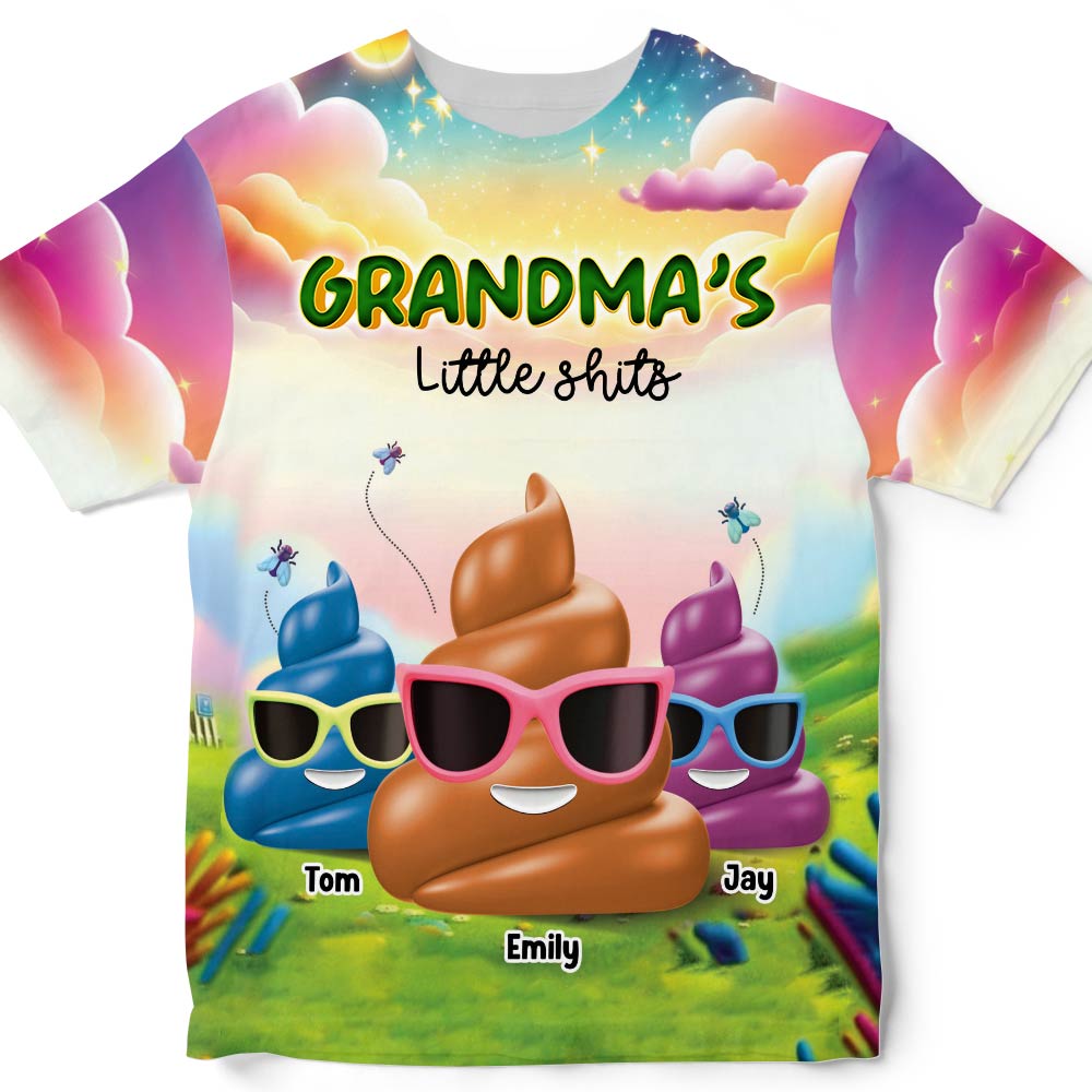 Personalized Gift For Grandma Funny Little Things All-over Print T Shirt 32629