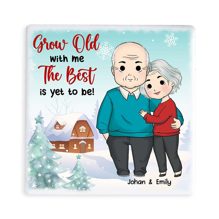 Personalized Grow Old With Me Couple Coaster 30309 1