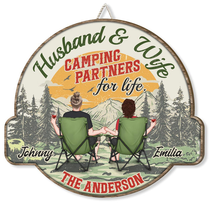 Personalized Gift For Couple Camping Wood Sign 34780 1