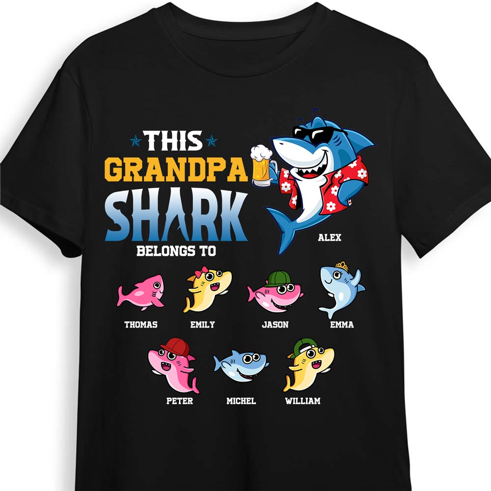 Personalized Gift For Grandpa Shark Belongs To Shirt - Hoodie - Sweatshirt 28222