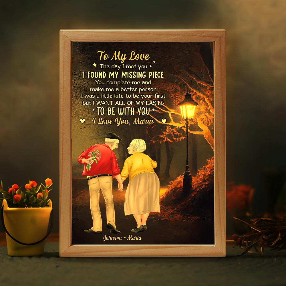 Personalized Couple Gift The Day I Met You Night Outing Picture Frame Light Box 31145