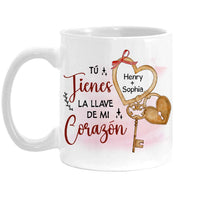 Personalized Couple Spanish Tú Tienes La Llave De Mi Corazón Mug 31075 thumb 1
