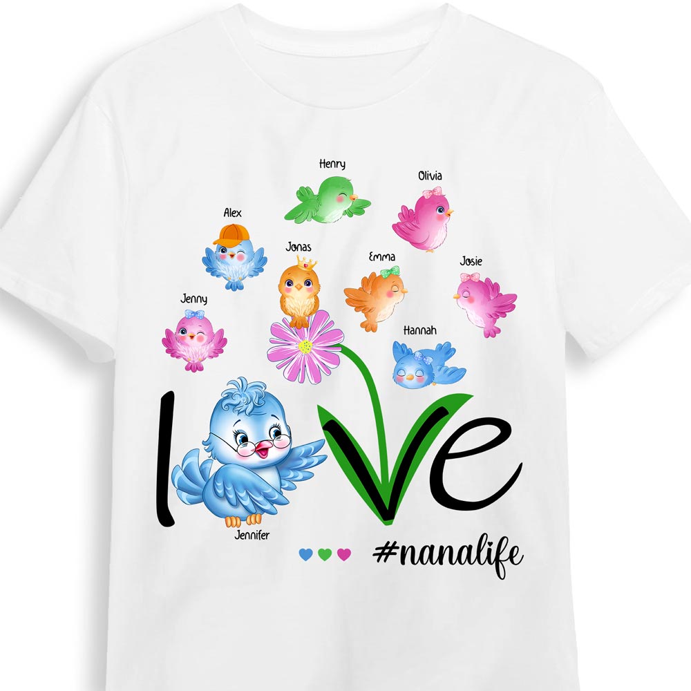 Personalized Gift For Grandma Love Birds Shirt - Hoodie - Sweatshirt 27273