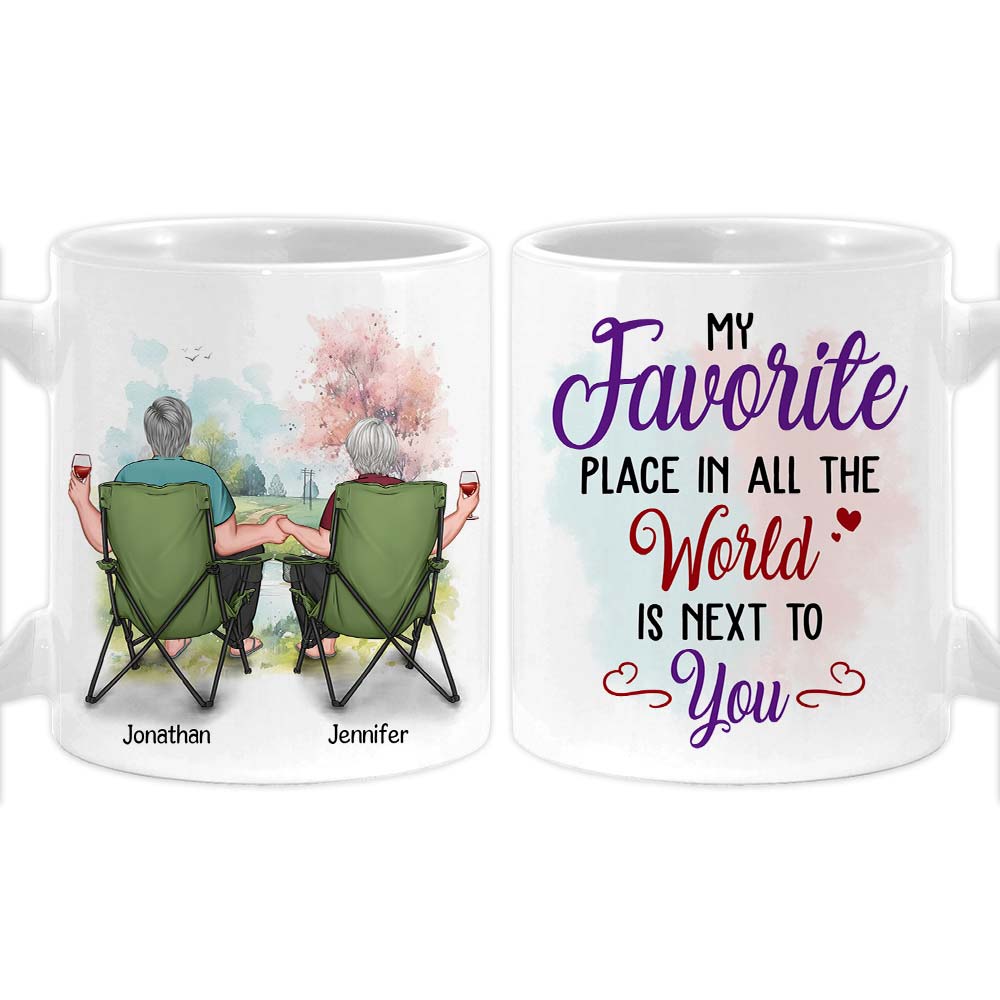 Personalized Couple My Favorite Place In All The World Is Next To You Mug 31137