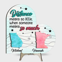 Personalized Gift For Long Distance State Maps 2 Layered Separate Wooden Plaque 32065 thumb 1