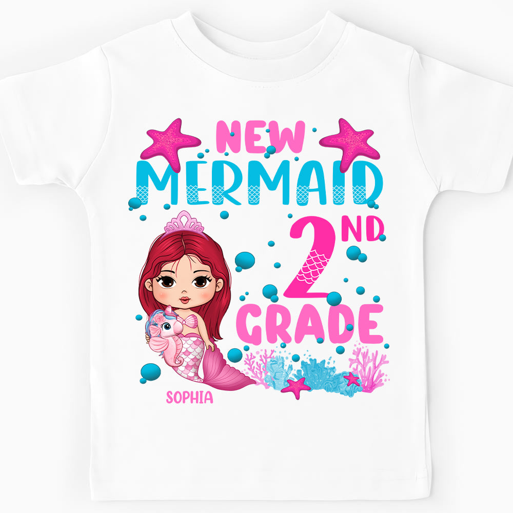 Personalized Back To School Gift For Granddaughter Mermaid Kid T Shirt 27545