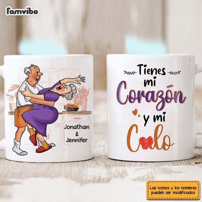 Personalized Couple Spanish Tienes Mi Corazón Mug 31077 1