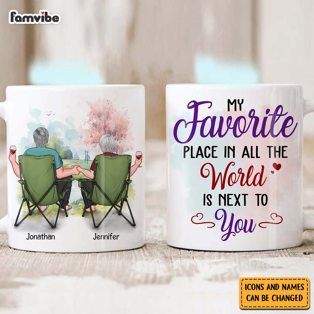 Personalized Couple My Favorite Place In All The World Is Next To You Mug 31137