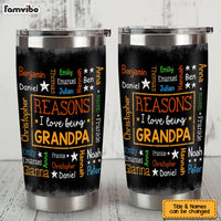 Personalized Gift For Grandpa Reasons I Love Being Word Art Steel Tumbler 32041 thumb 1