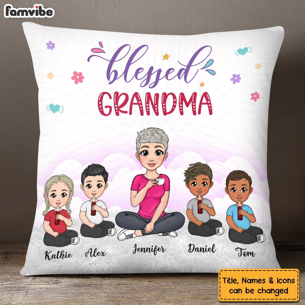 Personalized Gift Blessed Grandma Pillow 25088