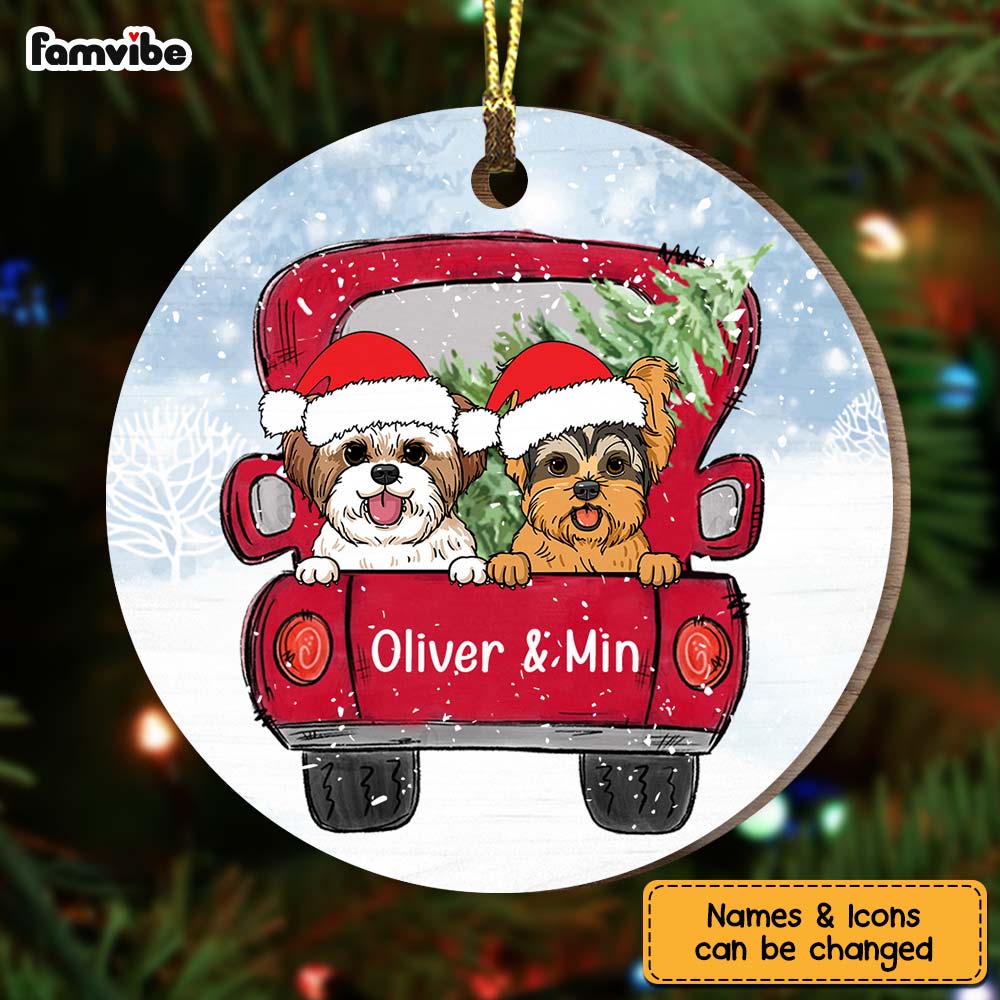 Personalized Dog Christmas Full Circle Ornament SB301 81O34