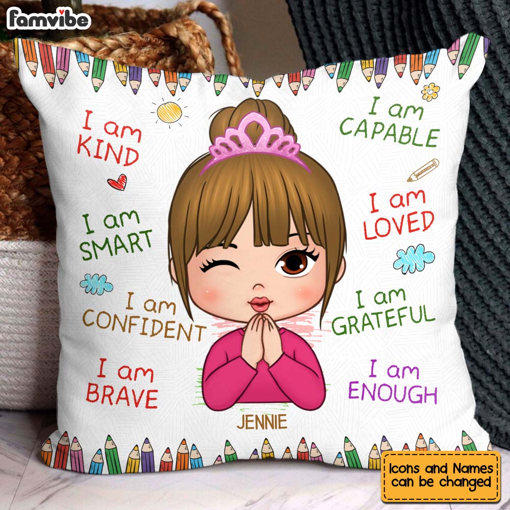 Personalized Gift For Granddaughter I Am Kind Pillow 23802