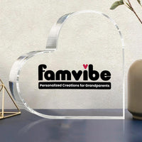 Personalized Famvibe Heart Shape Acrylic Plaque 25962 thumb 1
