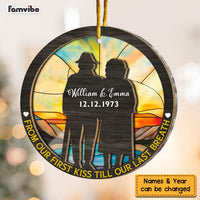 Personalized 50th Wedding Anniversary Gift For Couple 2 Layered Mix Ornament 29747 thumb 1