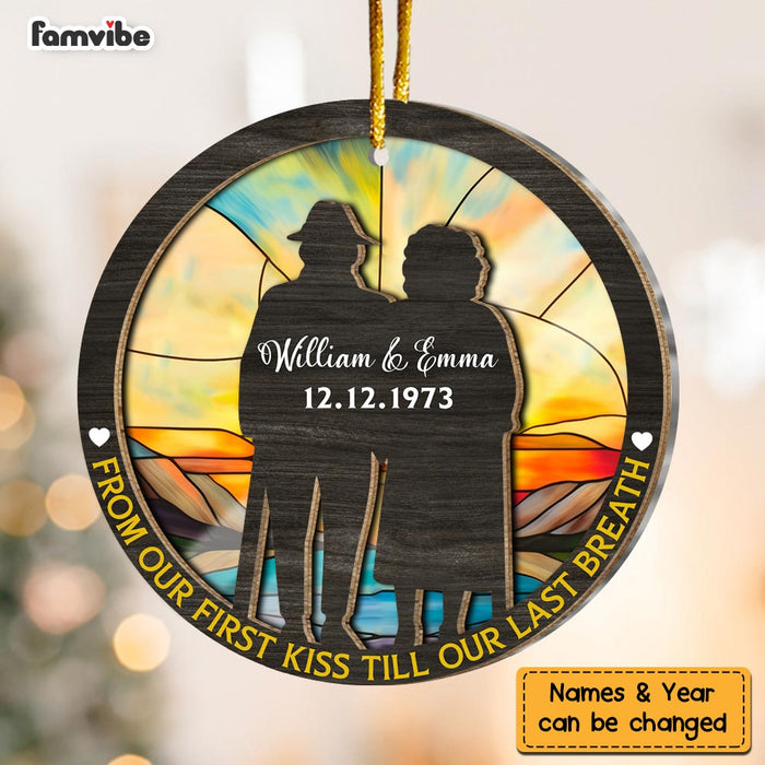 Personalized 50th Wedding Anniversary Gift For Couple 2 Layered Mix Ornament 29747 1