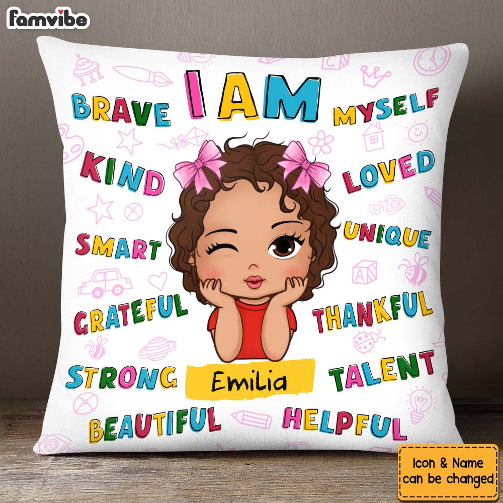 Personalized Gift for Granddaughter Doodle Art Pillow 32839