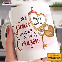 Personalized Couple Spanish Tú Tienes La Llave De Mi Corazón Mug 31075 thumb 1