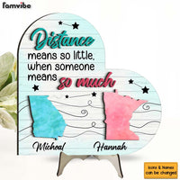 Personalized Gift For Long Distance State Maps 2 Layered Separate Wooden Plaque 32065 thumb 1