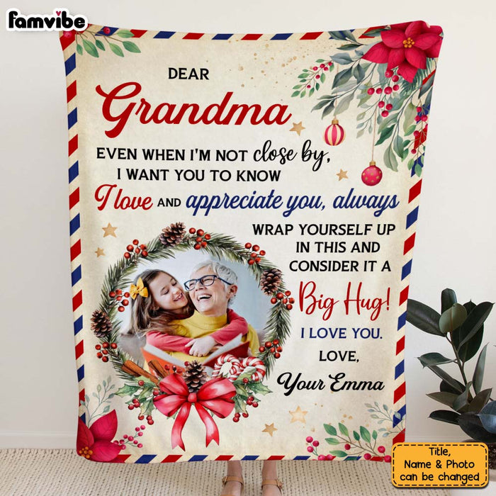 Personalized Christmas Gift My Grandma Photo Letter Blanket 29942 1