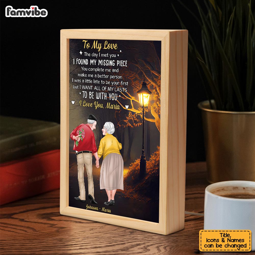 Personalized Couple Gift The Day I Met You Night Outing Picture Frame Light Box 31145