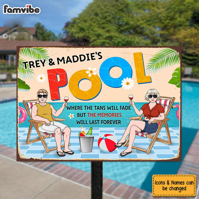 Personalized Gift For Couple Where The Tans Will Fade Metal Sign 26071 1