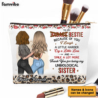 Personalized Gift For Friends Unbiological Sister Cosmetic Bag 32257 thumb 1