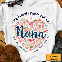 Personalized Gift For Grandma Floral Heart Shirt - Hoodie - Sweatshirt 31755 thumb 1