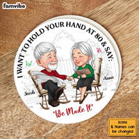 Personalized I Want To Hold Your Hand At 80 And Say Coaster 30362 thumb 1