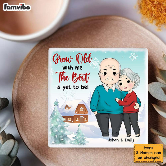 Personalized Grow Old With Me Couple Coaster 30309 1