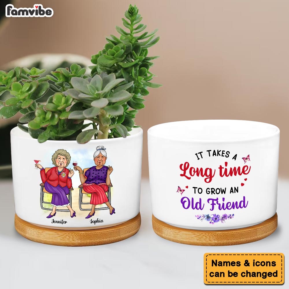 Personalized Gift For Senior Friend Grow Friendship Plant Pot 27698